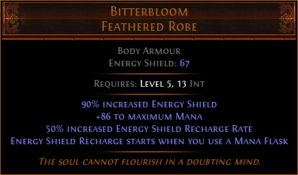 Bitterbloom Feathered Robe