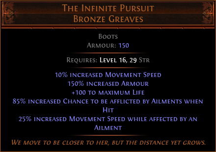 The Infinite Pursuit Bronze Greaves