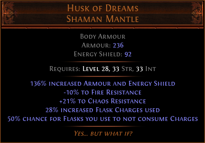Husk of Dreams Shaman Mantle