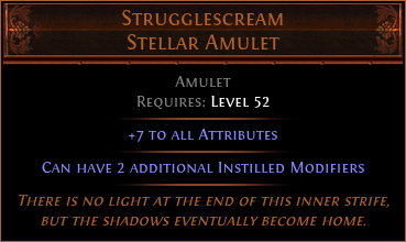 Strugglescream Stellar Amulet