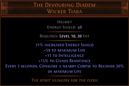 The Devouring Diadem Wicker Tiara