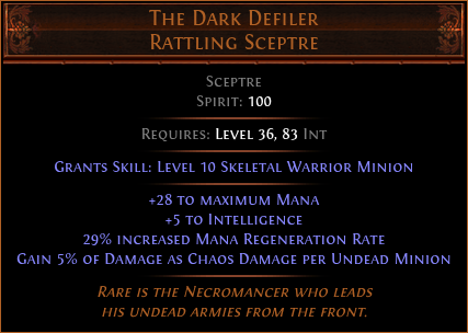 The Dark Defiler Rattling Sceptre