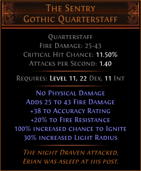 The Sentry Gothic Quarterstaff