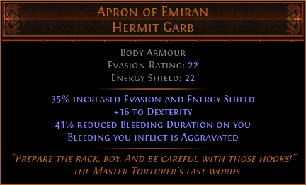 Apron of Emiran Hermit Garb