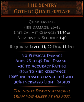 The Sentry Gothic Quarterstaff