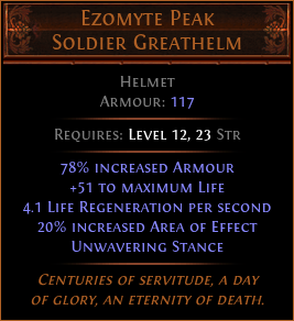Ezomyte Peak Soldier Greathelm