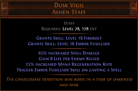 Dusk Vigil Ashen Staff