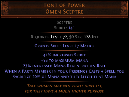 Font of Power Omen Sceptre