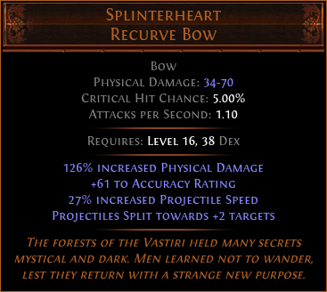 Splinterheart Recurve Bow