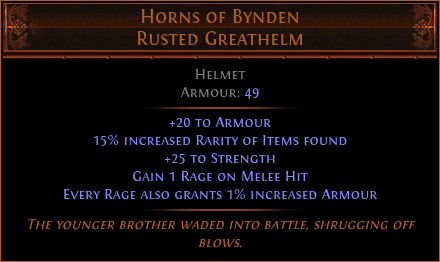 Horns of Bynden Rusted Greathelm