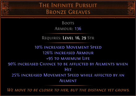 The Infinite Pursuit Bronze Greaves
