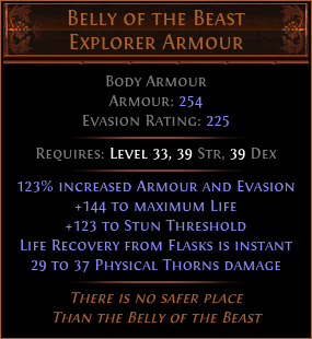 Belly of the Beast Explorer Armour