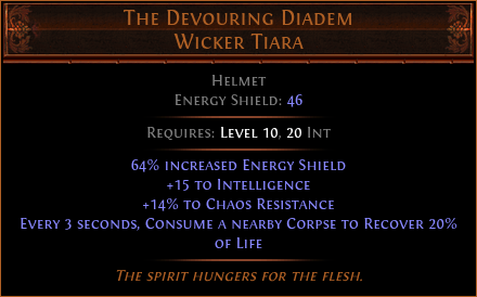 The Devouring Diadem Wicker Tiara