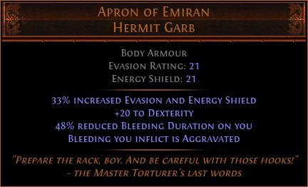 Apron of Emiran Hermit Garb