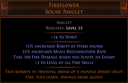 Fireflower Solar Amulet