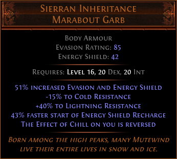 Sierran Inheritance Marabout Garb