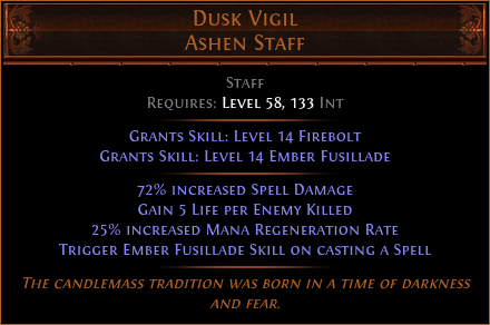 Dusk Vigil Ashen Staff