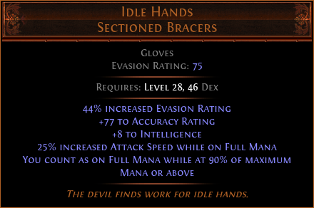 Idle Hands Sectioned Bracers