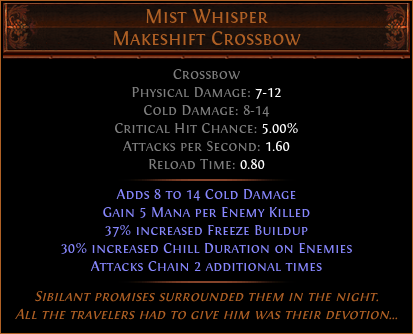 Mist Whisper Makeshift Crossbow