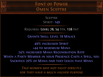 Font of Power Omen Sceptre
