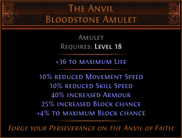 The Anvil Bloodstone Amulet