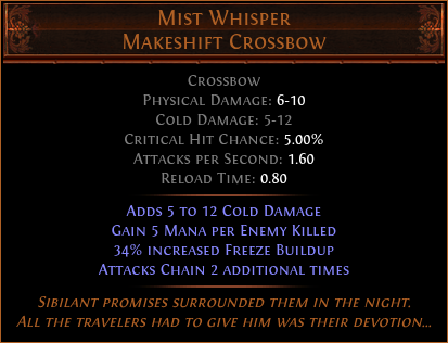 Mist Whisper Makeshift Crossbow