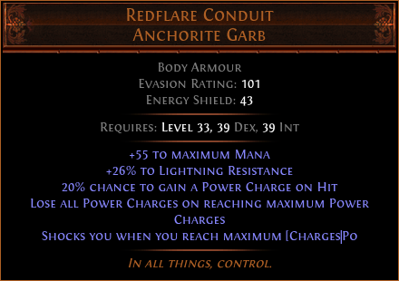 Redflare Conduit Anchorite Garb