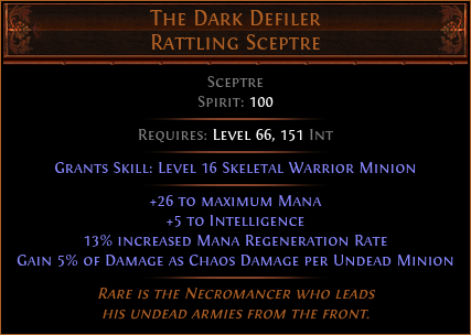 The Dark Defiler Rattling Sceptre