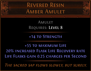 Revered Resin Amber Amulet