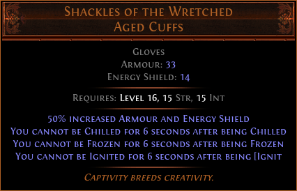Shackles of the Wretched Aged Cuffs