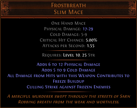 Frostbreath Slim Mace