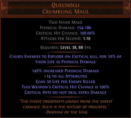 Quecholli Crumbling Maul