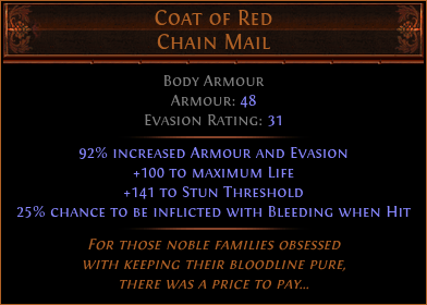 Coat of Red Chain Mail