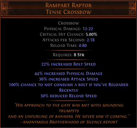 Rampart Raptor Tense Crossbow