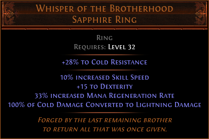 Whisper of the Brotherhood Sapphire Ring