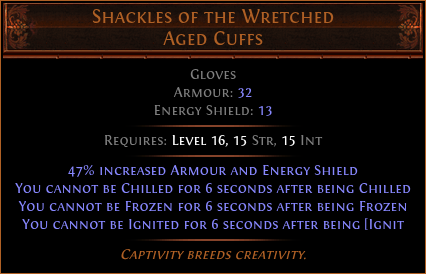Shackles of the Wretched Aged Cuffs