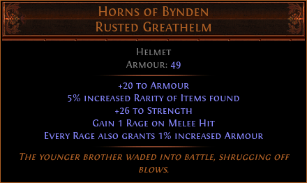 Horns of Bynden Rusted Greathelm