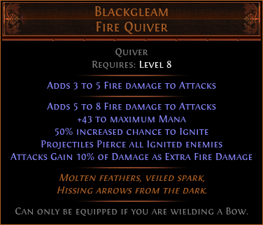 Blackgleam Fire Quiver
