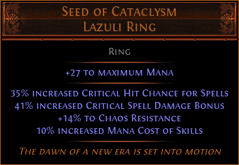 Seed of Cataclysm Lazuli Ring