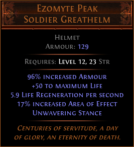 Ezomyte Peak Soldier Greathelm