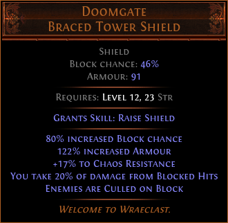 Doomgate Braced Tower Shield