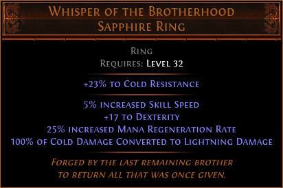 Whisper of the Brotherhood Sapphire Ring