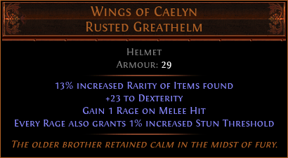 Wings of Caelyn Rusted Greathelm