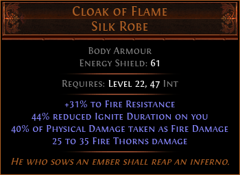 Cloak of Flame Silk Robe