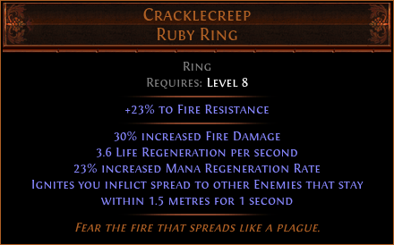 Cracklecreep Ruby Ring