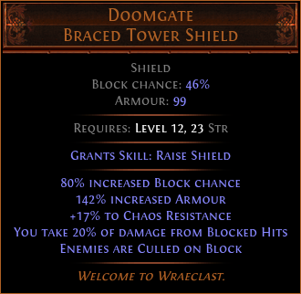 Doomgate Braced Tower Shield