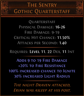 The Sentry Gothic Quarterstaff